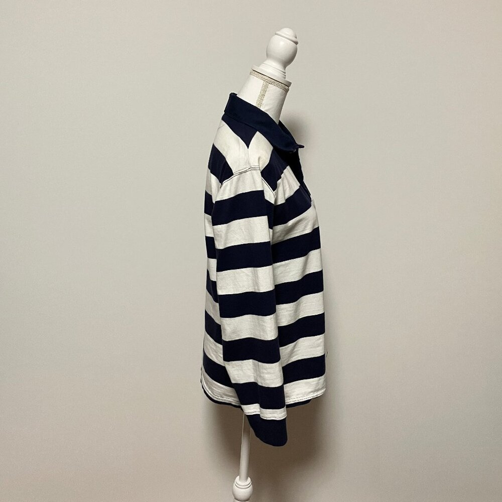 Vintage Polo Ralph Lauren Striped Rugby Boys’ Shirt, Size XL/20, Navy Blue - Picture 2 of 12